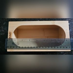 Bamboo plastic food storage organizer